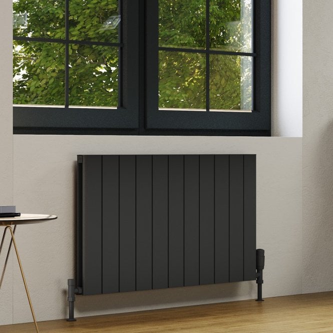Kartell Allegro Grey Horizontal Double Aluminium Radiator