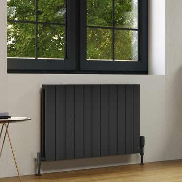 Allegro Grey Horizontal Double Aluminium Radiator