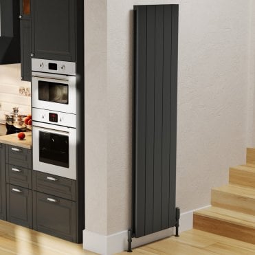 Allegro Grey Vertical Double Aluminium Radiator