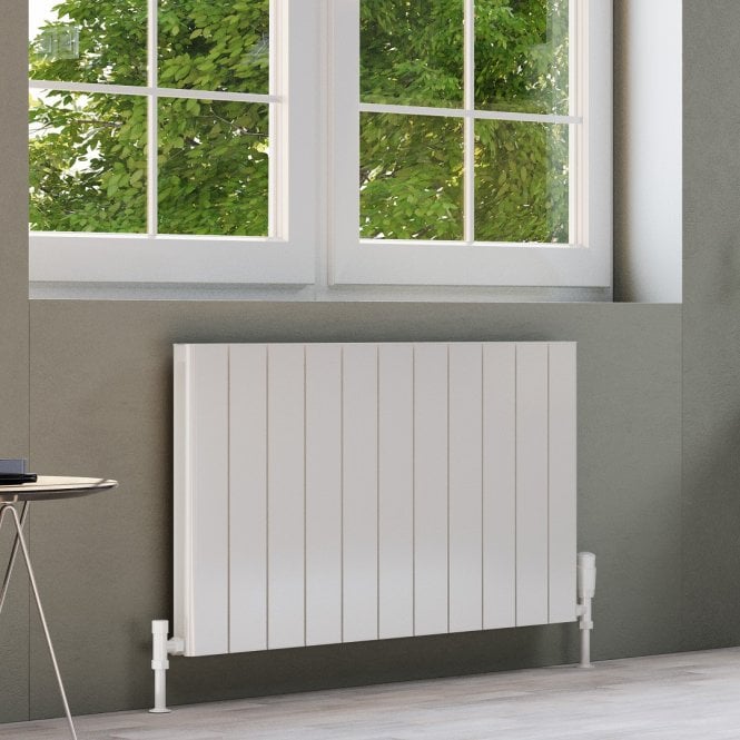 Kartell Allegro White Horizontal Double Aluminium Radiator