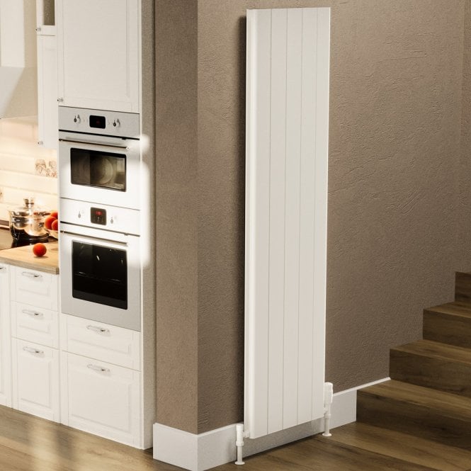 Kartell Allegro White Vertical Double Aluminium Radiator