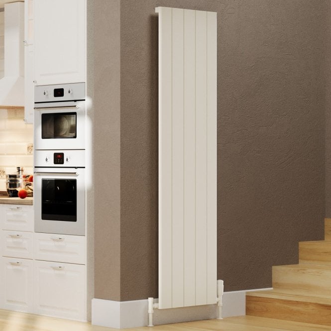 Kartell Allegro White Vertical Single Aluminium Radiator