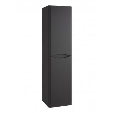 Arc 350mm x 1400mm Wall Mounted Tall Storage Unit Matt Graphite