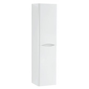 Arc 350mm x 1400mm Wall Mounted Tall Storage Unit White Gloss