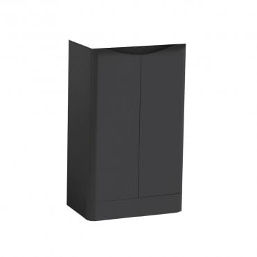 Arc 500mm 2 Door Floor Standing Cloakroom Unit Matt Graphite