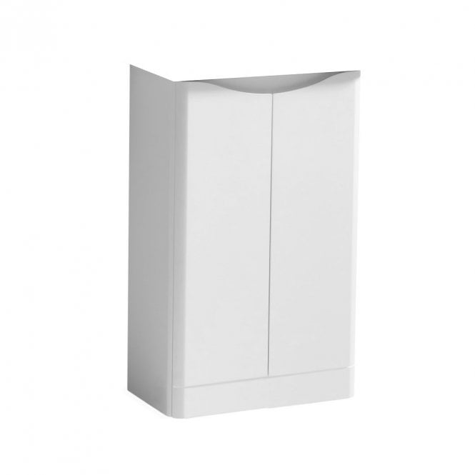 Kartell Arc 500mm 2 Door Floor Standing Cloakroom Unit White Gloss
