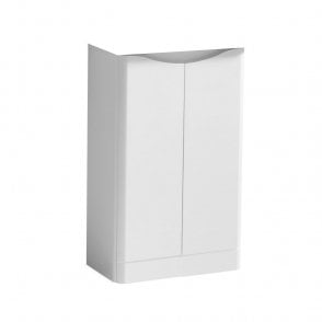 Arc 500mm 2 Door Floor Standing Cloakroom Unit White Gloss