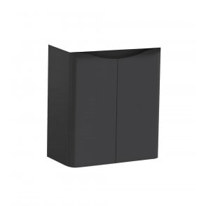 Arc 500mm 2 Door Wall Mounted Cloakroom Unit Matt Graphite