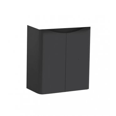 Arc 500mm 2 Door Wall Mounted Cloakroom Unit Matt Graphite