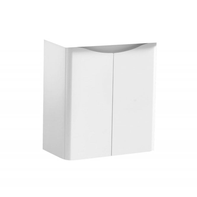 Kartell Arc 500mm 2 Door Wall Mounted Cloakroom Unit White Gloss