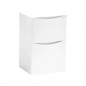 Arc 500mm 2 Drawer Floor Standing Unit White Gloss