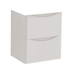 Arc 500mm 2 Drawer Wall Mounted Unit Matt Cashmere