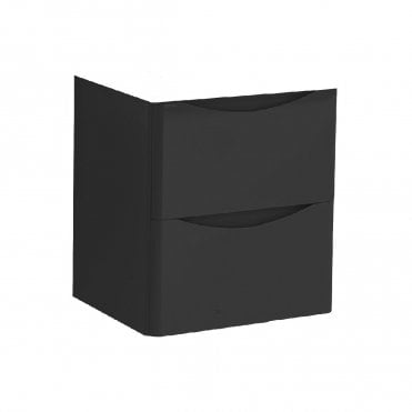 Arc 500mm 2 Drawer Wall Mounted Unit Matt Graphite
