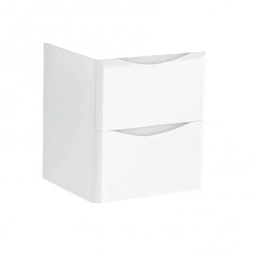 Arc 500mm 2 Drawer Wall Mounted Unit White Gloss