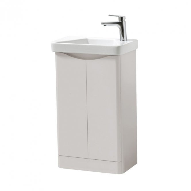 Kartell Arc 500mm Matt Cashmere Floor Standing Cloakroom Vanity Unit & Basin