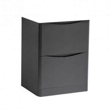 Arc 600mm 2 Drawer Floor Standing Unit Matt Graphite