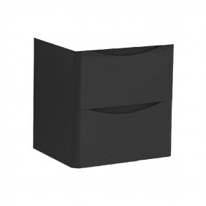 Arc 600mm 2 Drawer Wall Mounted Unit Matt Graphite