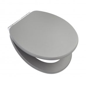 Astley Traditional Matt Grey Wooden Soft Close Toilet Seat & Cover