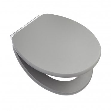 Astley Traditional Matt Grey Wooden Soft Close Toilet Seat & Cover