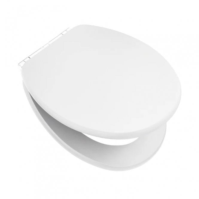 Kartell Astley Traditional Matt White Wooden Soft Close Toilet Seat & Cover