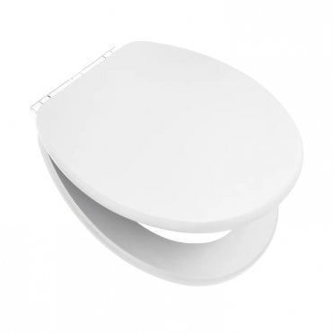 Astley Traditional Matt White Wooden Soft Close Toilet Seat & Cover