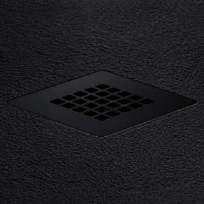 Black 125mm x 125mm Waste Cover for Naturals Shower Trays