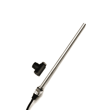 Black 300W Dual Fuel Standard Heated Towel Rail Element & Tee