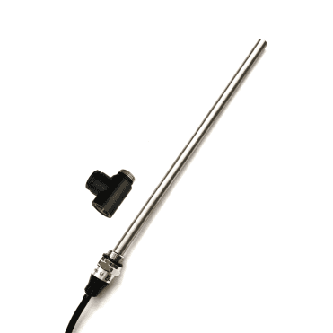 Black 600W Dual Fuel Standard Heated Towel Rail Element & Tee