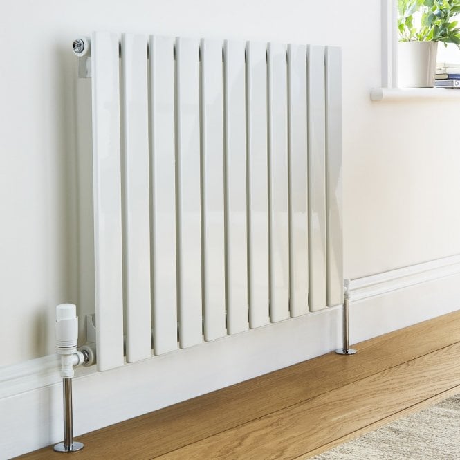 Kartell Boston White Gloss Double Flat Panel Designer Radiator