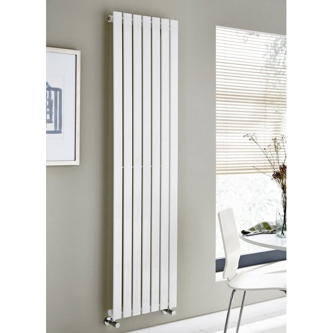 Kartell Boston White Gloss Vertical Double Flat Panel Designer Radiator