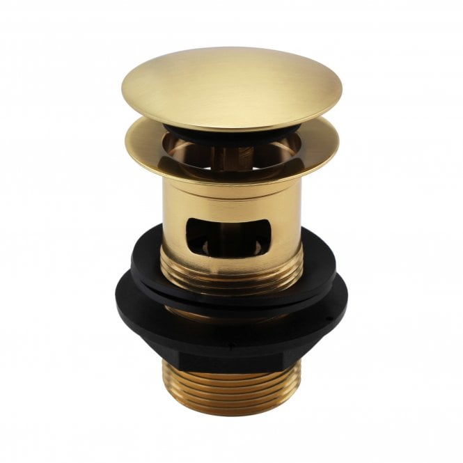Kartell Brushed Brass Slotted Basin Clicker Waste