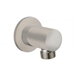 Brushed Nickel Round Shower Outlet Elbow