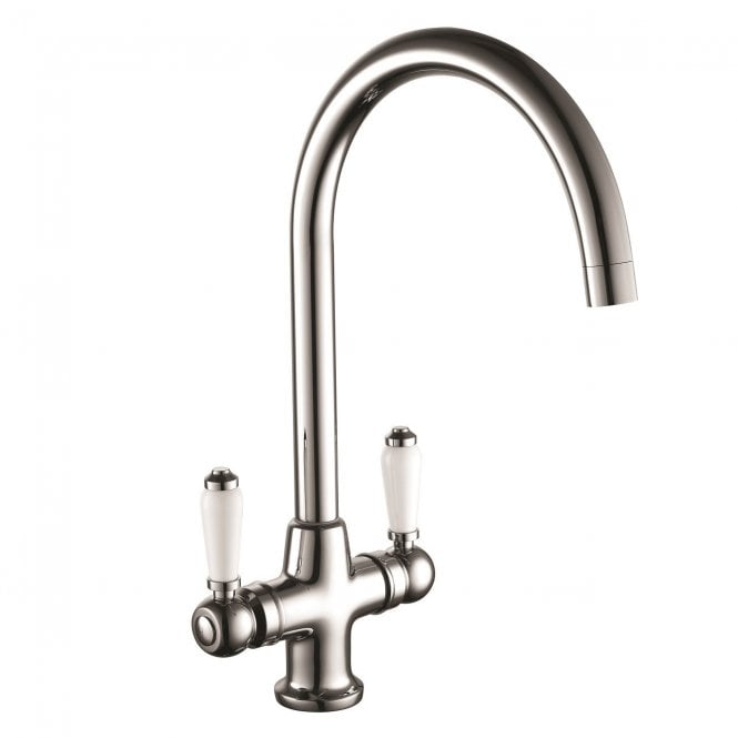 Kartell Buckingham Traditional Ceramic Lever Kitchen Sink Mixer Polished Chrome - KST015