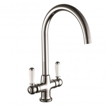 Buckingham Traditional Ceramic Lever Kitchen Sink Mixer Polished Chrome - KST015