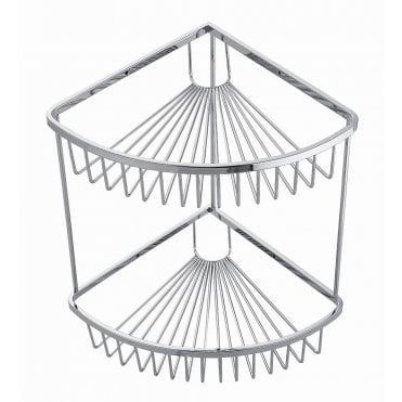 Chrome Wire Double Corner Basket