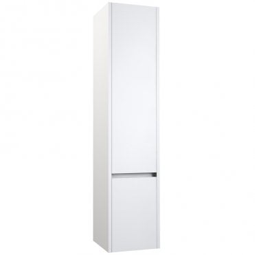 City 350mm x 1600mm Wall Mounted Tall Storage Unit White Gloss