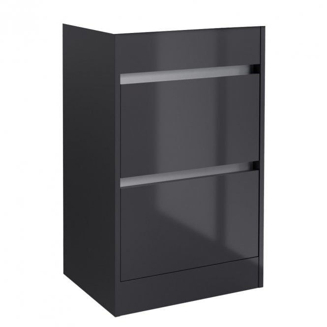 Kartell City 500mm 2 Drawer Floor Standing Unit Storm Grey Gloss