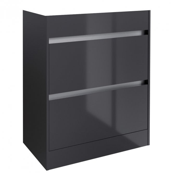 Kartell City 600mm 2 Drawer Floor Standing Unit Storm Grey Gloss