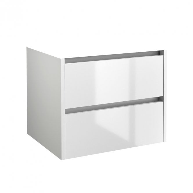 Kartell City 600mm 2 Drawer Wall Mounted Unit White Gloss