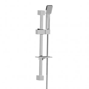 Cube Slide Rail & Handset Kit with Soap Tray Chrome