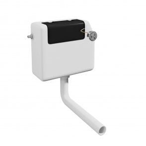 Dual Flush Concealed Toilet Cistern Front & Top Access with Chrome Button