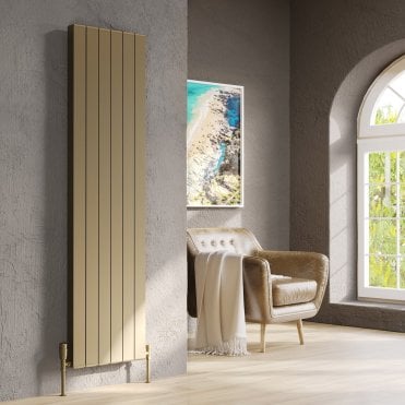 Edmonton Matt Bronze Vertical Aluminium Flat Panel Radiator