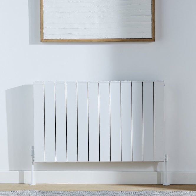 Kartell Edmonton White Horizontal Aluminium Flat Panel Radiator