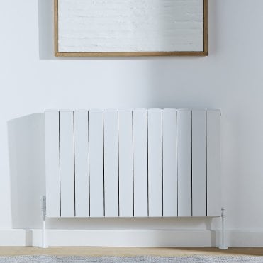 Edmonton White Horizontal Aluminium Flat Panel Radiator