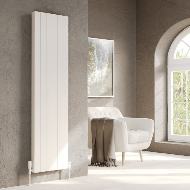 Kartell Edmonton White Vertical Aluminium Flat Panel Radiator