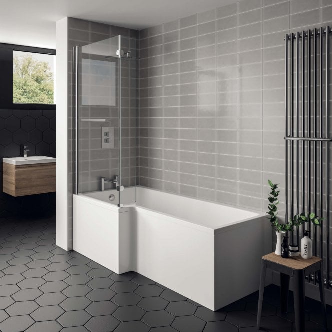 Kartell Elite 1700mm L Shaped Shower Bath