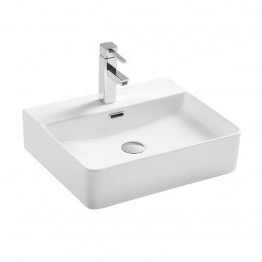 Essential 500mm 1 Tap Hole Rectangular Counter Top Basin