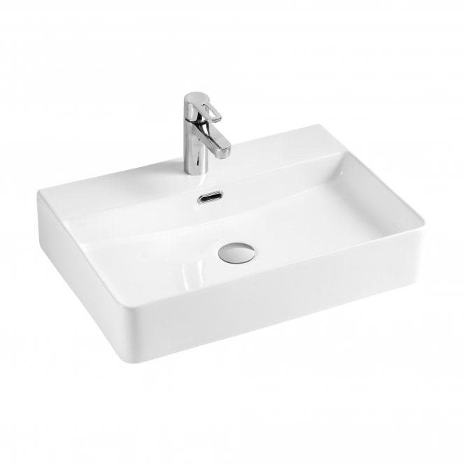 Kartell Essential 600mm 1 Tap Hole Rectangular Counter Top Basin