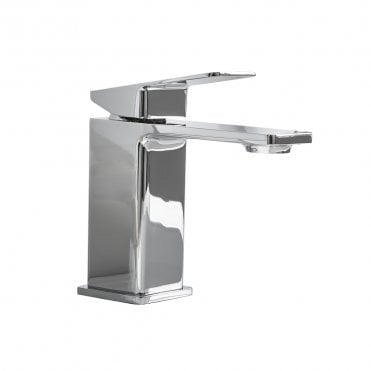 Fine Single Lever Square Mono Basin Mixer Tap Chrome