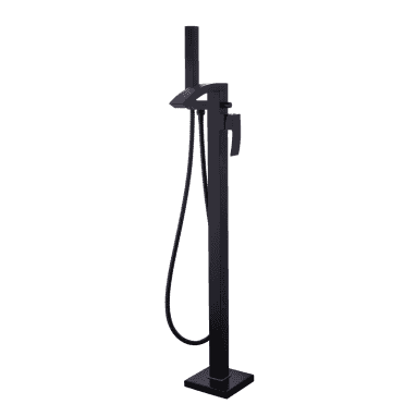 Fiuto Black Nero Freestanding Bath Shower Mixer